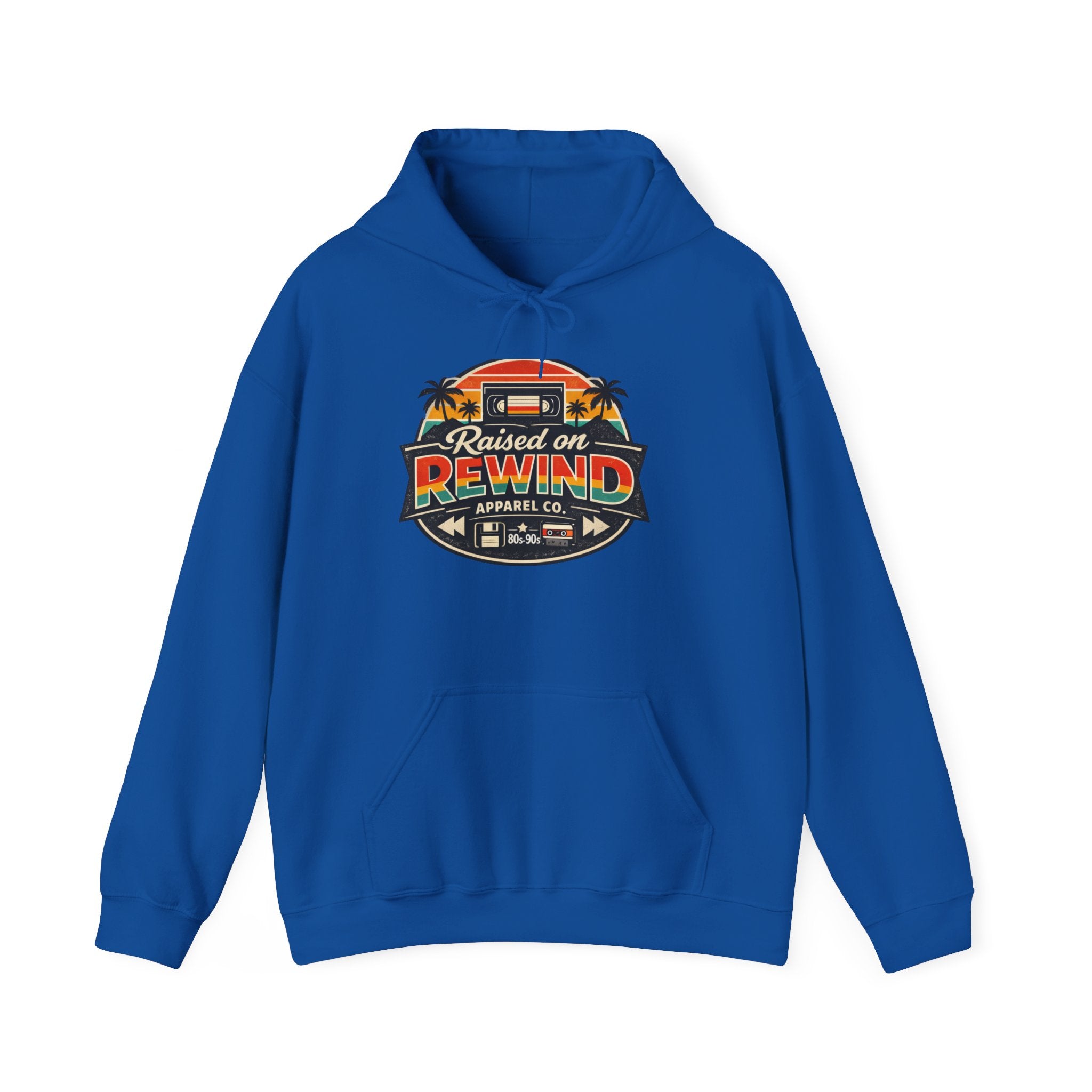Raised on Rewind Retro Van Hoodie — Vintage 80s/90s Music Camper Graphic Sweatshirt