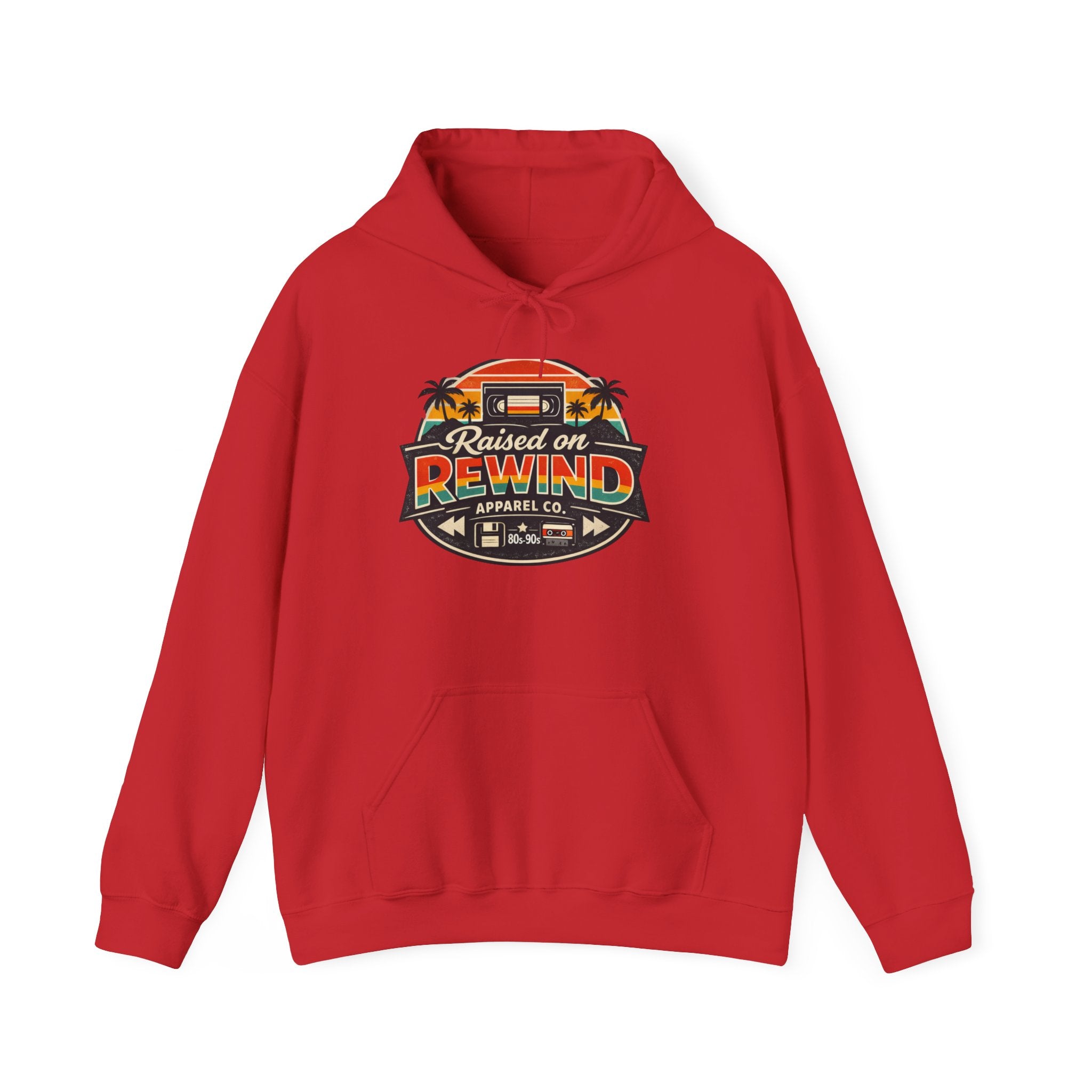Raised on Rewind Retro Van Hoodie — Vintage 80s/90s Music Camper Graphic Sweatshirt