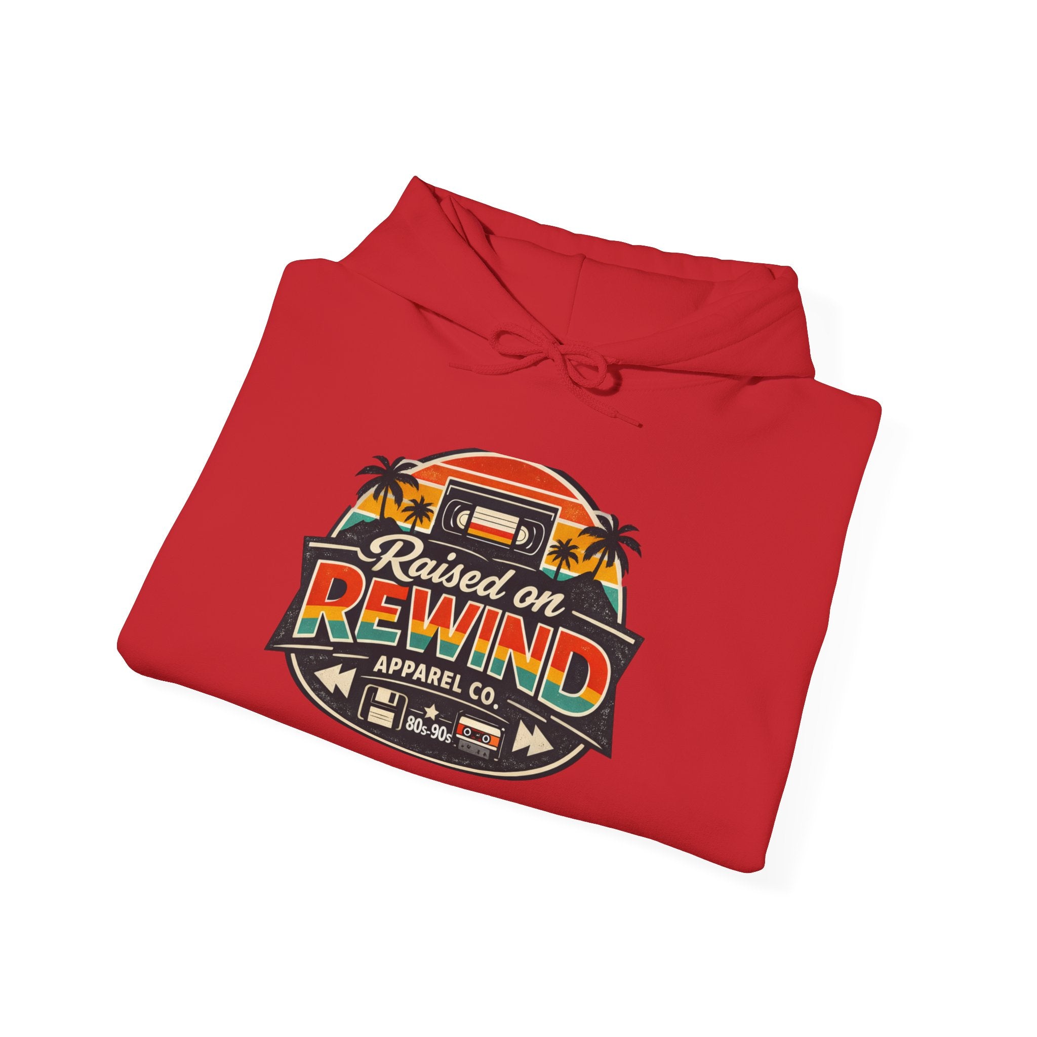 Raised on Rewind Retro Van Hoodie — Vintage 80s/90s Music Camper Graphic Sweatshirt